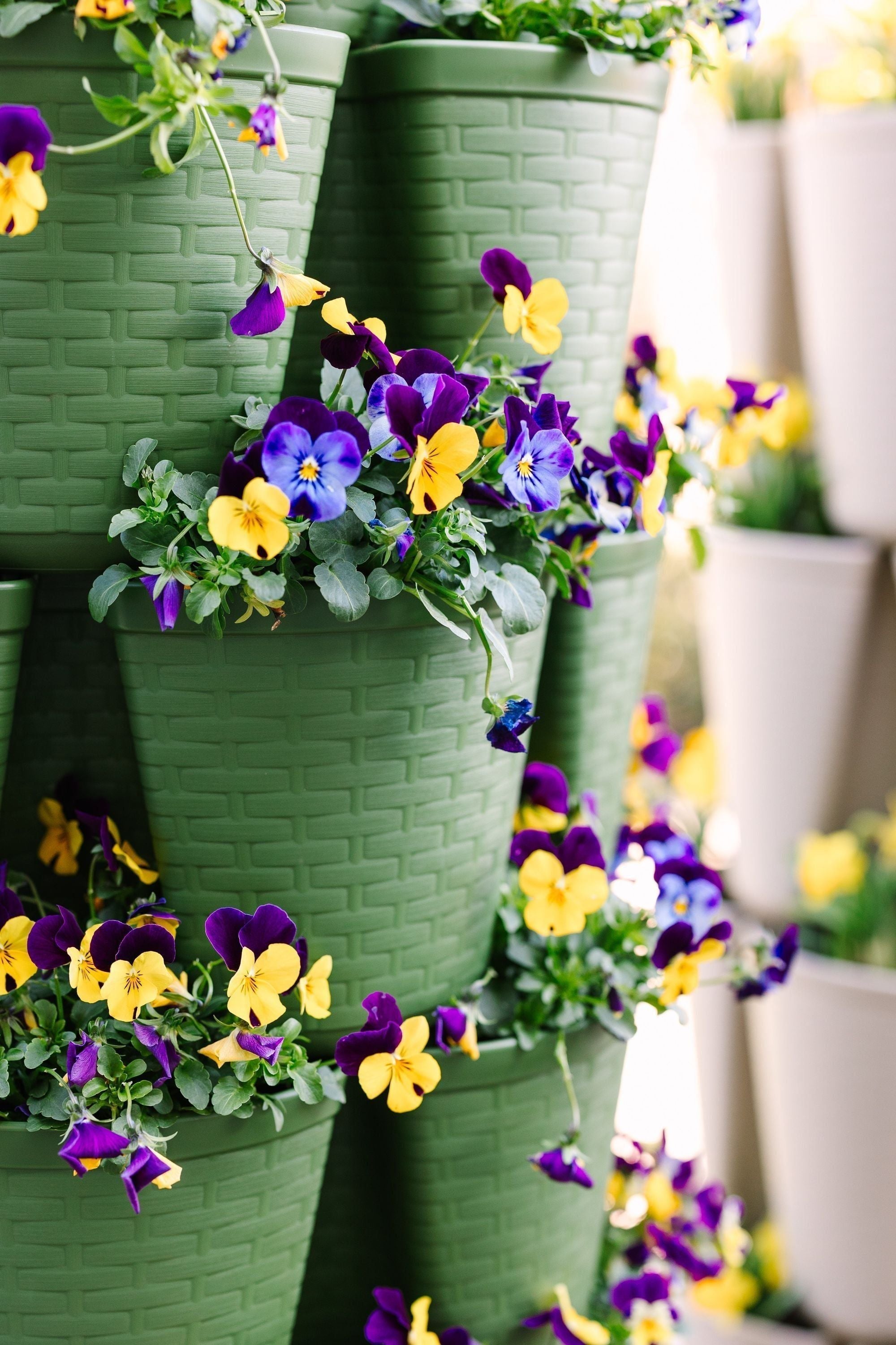 7 Tier "Leaf" GreenStalk Vertical Planter - Basket Weave Texture