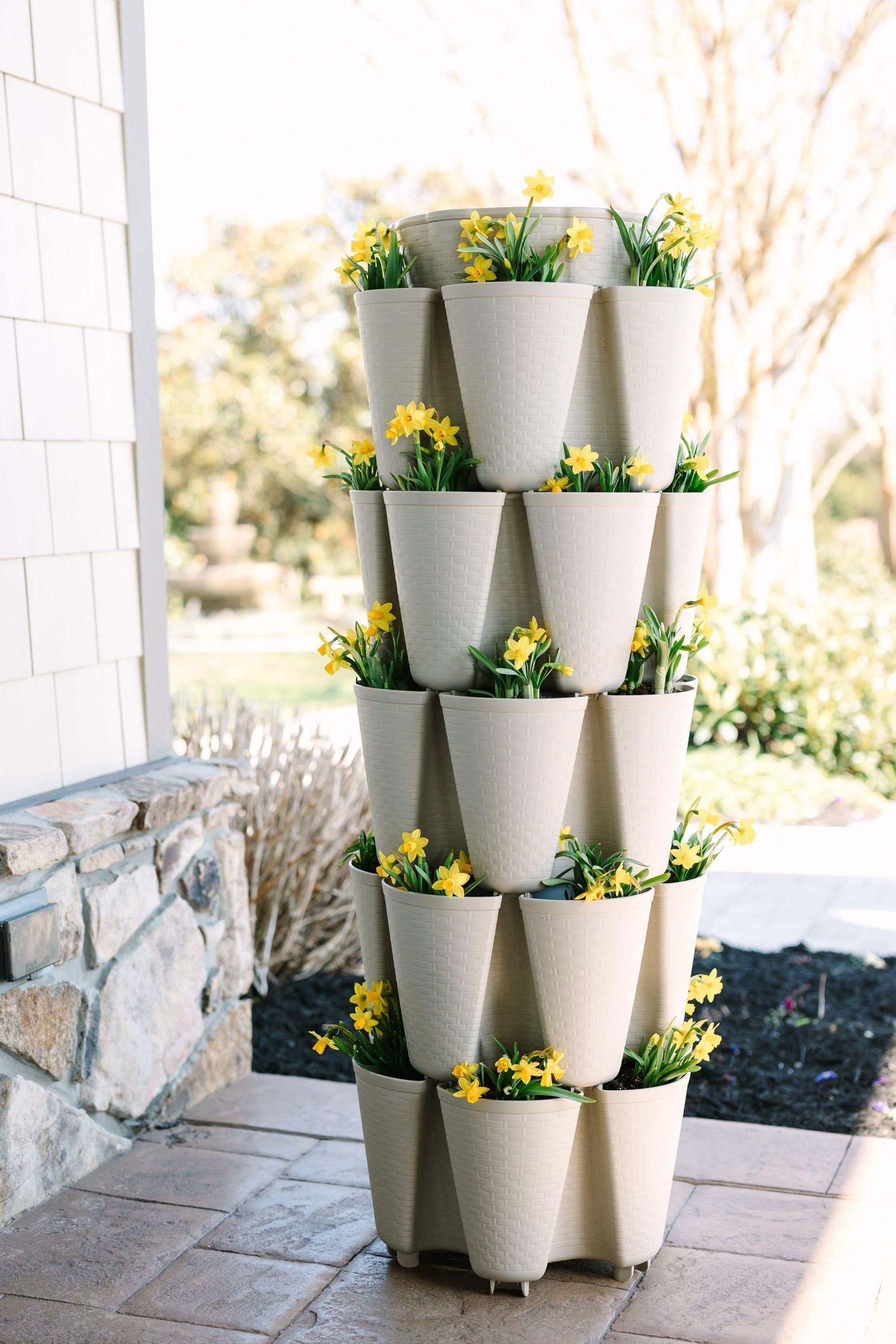 5 Tier "Original" GreenStalk Vertical Planter - Basket Weave Texture