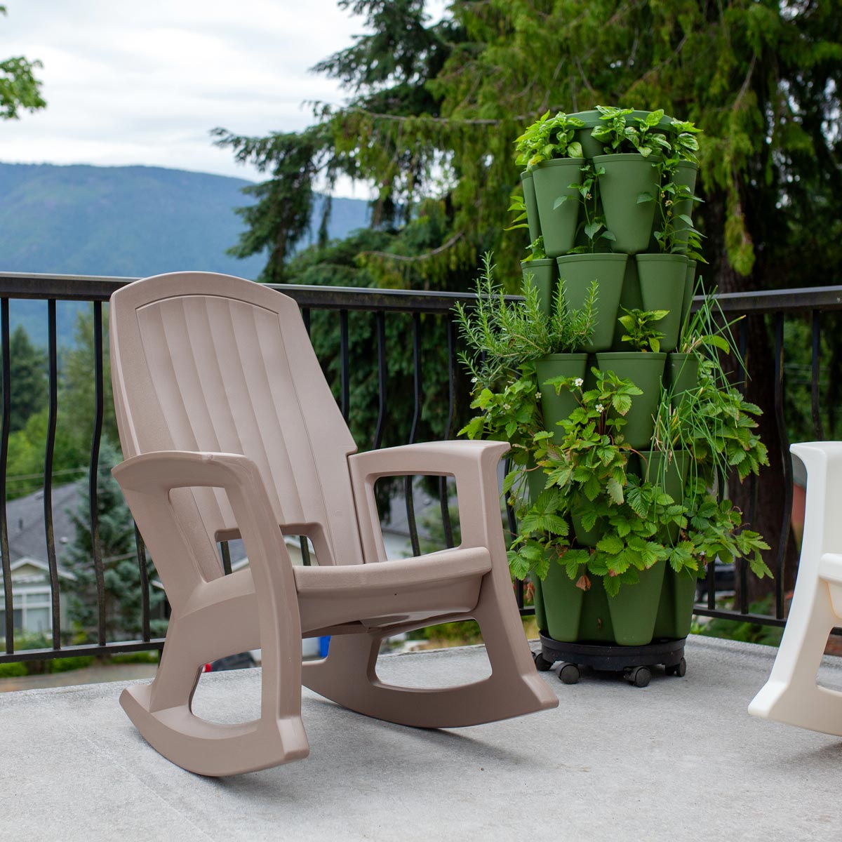 Heavy Duty Rockaway Outdoor Porch Rocking Chair dune-taupe