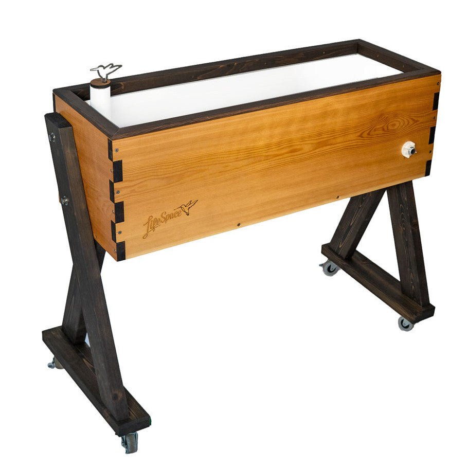 HighRise Self-Watering Elevated Cedar Planter Modern Clear (& Black Trim) None