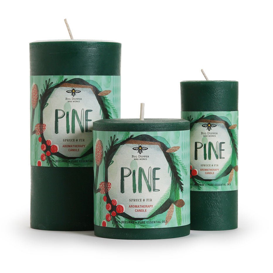 Holiday Aromatherapy Beeswax Pillars Small Spice option3