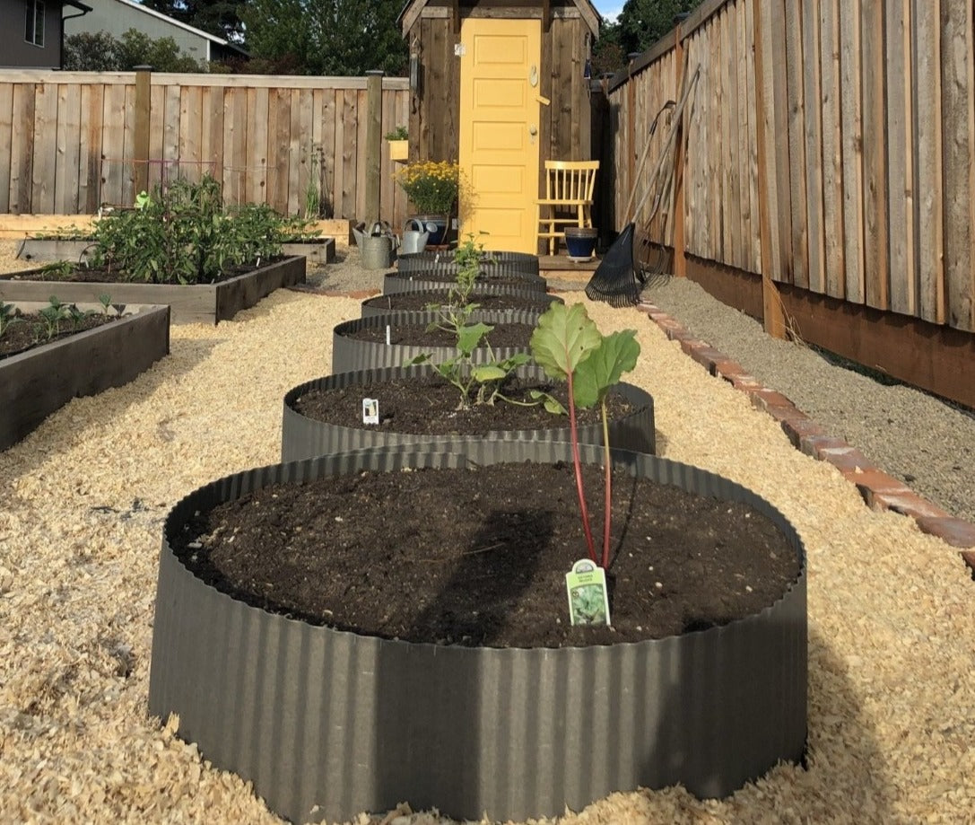 Corrugated Metal Landscape Edging - 10' Lengths