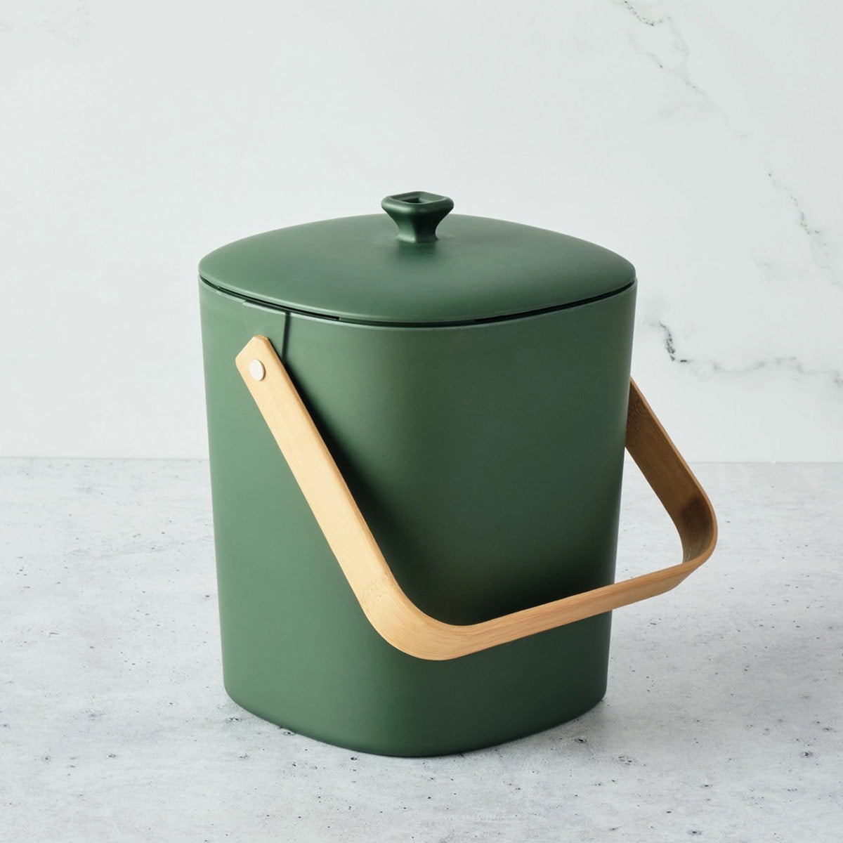 Indoor Countertop Compost Keeper - Square Forest
