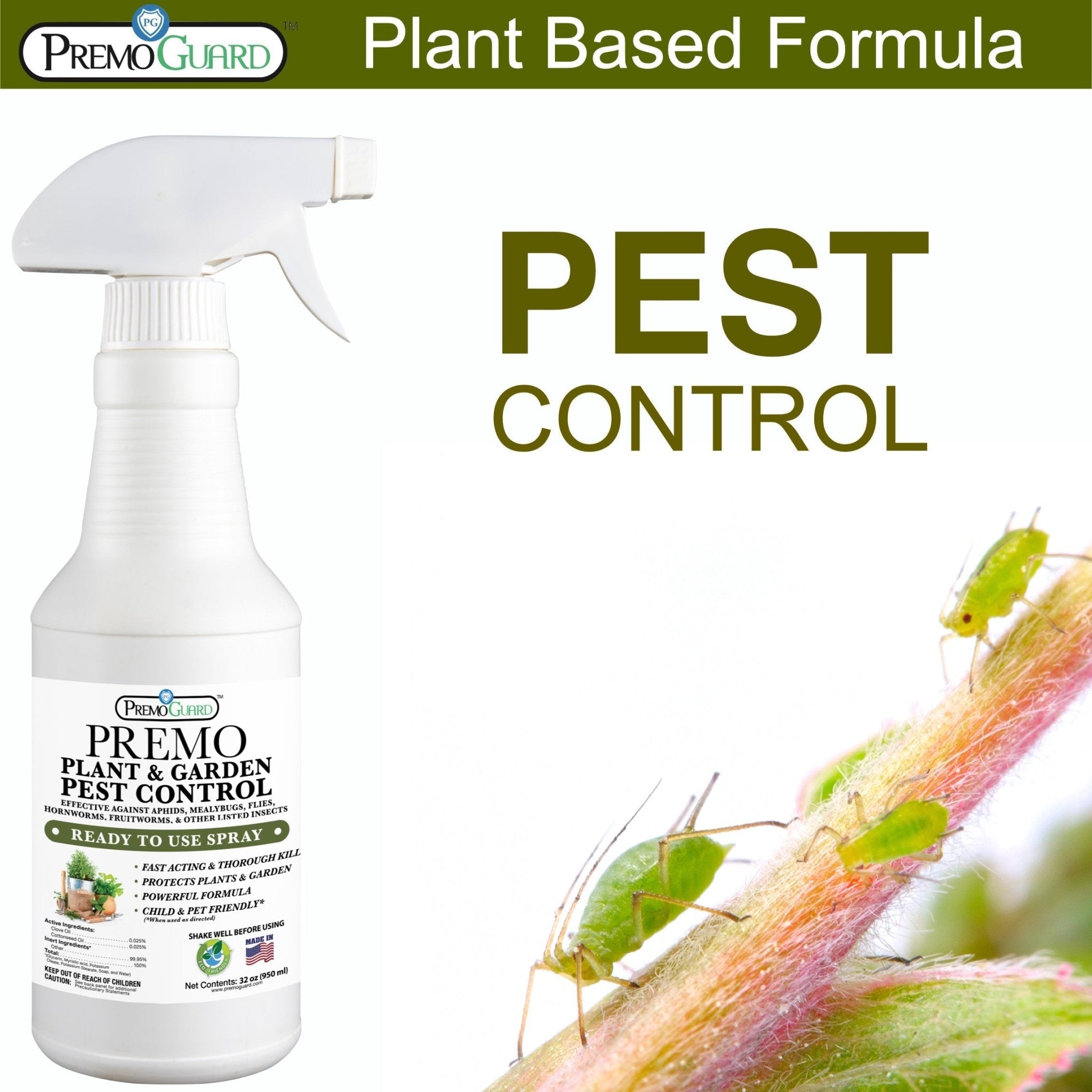 Indoor & Outdoor Plant and Garden Pest Control Spray - 32 oz