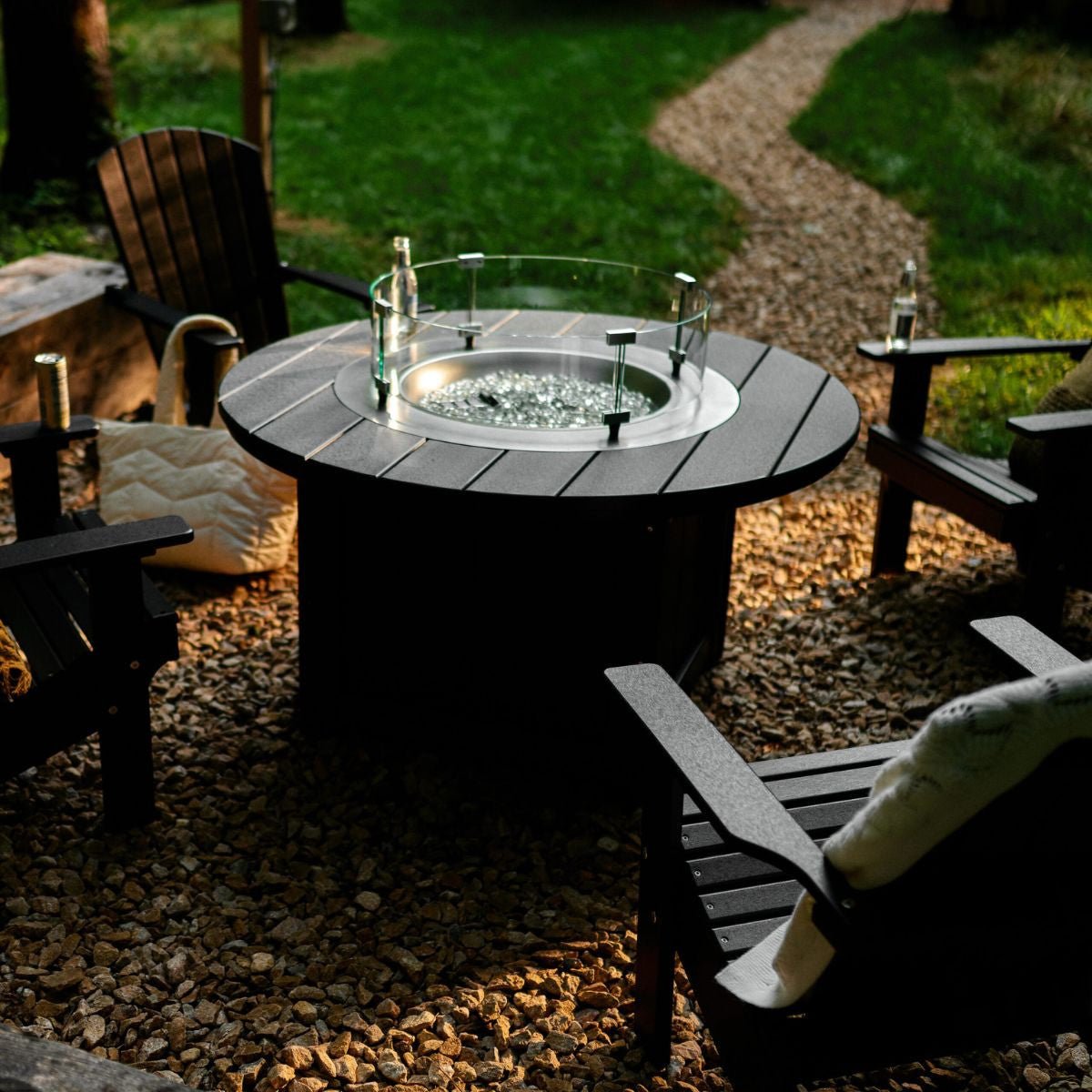 Lumin Classic Fire Pit - 46" Round aruba-blue-white