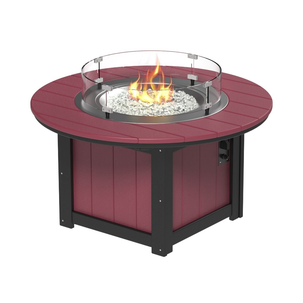 Lumin Classic Fire Pit - 46" Round cherrywood-black