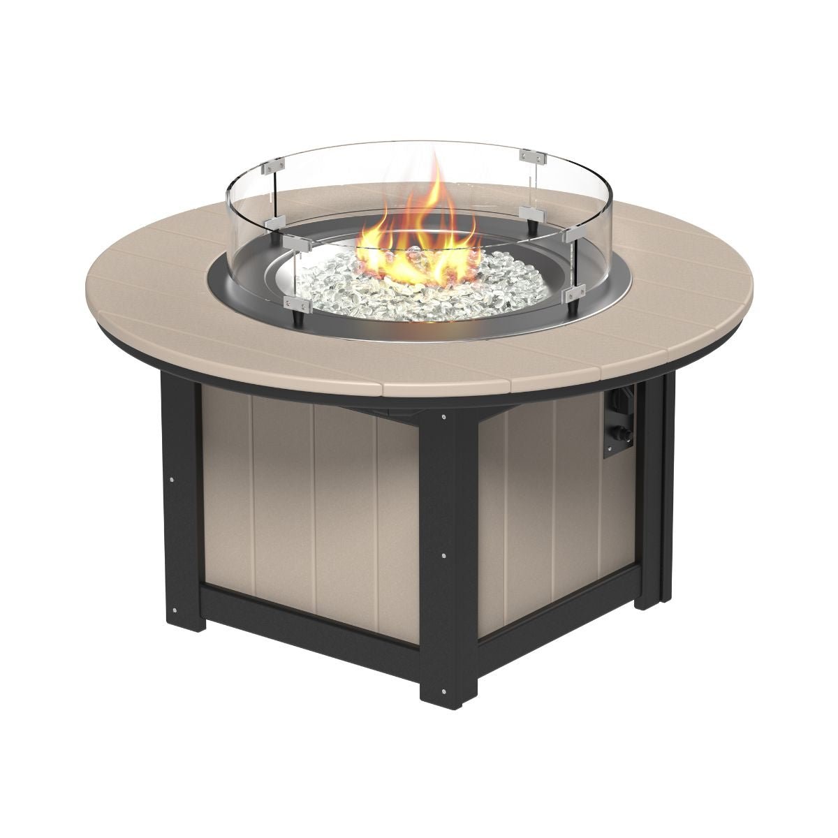 Lumin Classic Fire Pit - 46" Round weatherwood-black