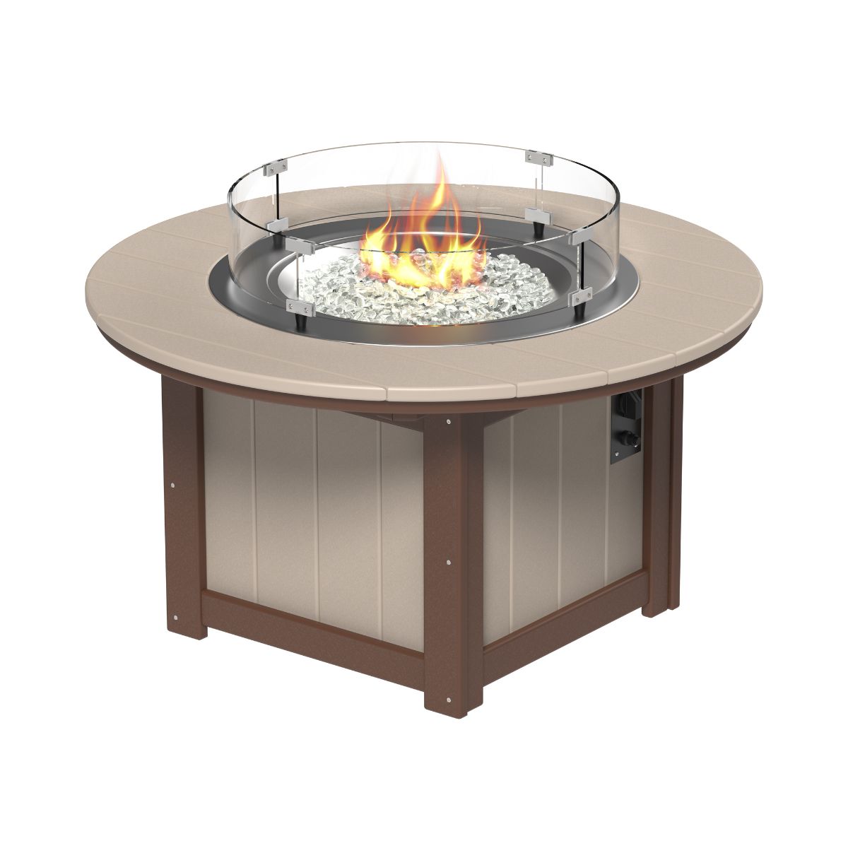 Lumin Classic Fire Pit - 46" Round weatherwood-chestnut-brown