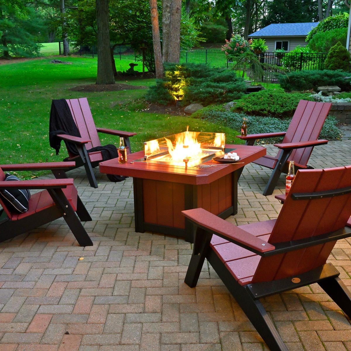 Lumin Classic Fire Pit - 51" Long antique-mahogany