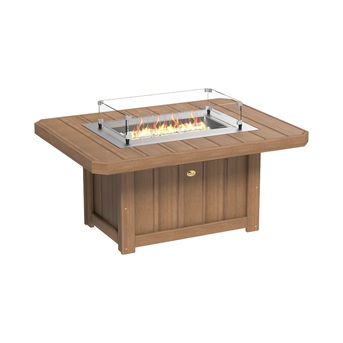 Lumin Classic Fire Pit - 51" Long antique-mahogany