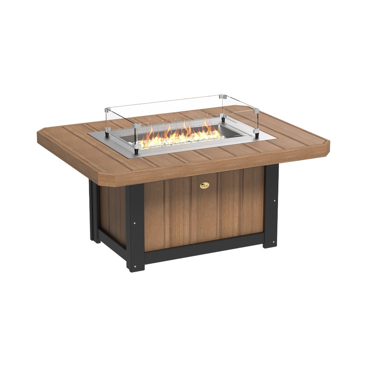 Lumin Classic Fire Pit - 51" Long antique-mahogany-black