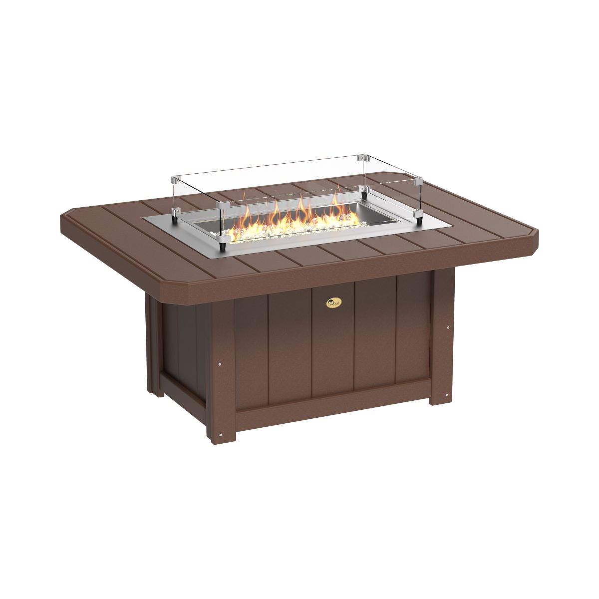 Lumin Classic Fire Pit - 51" Long chestnut-brown