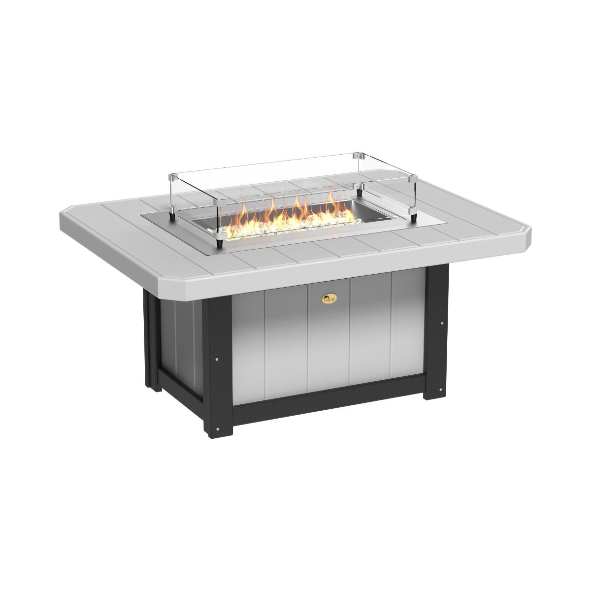 Lumin Classic Fire Pit - 51" Long dove-gray-black