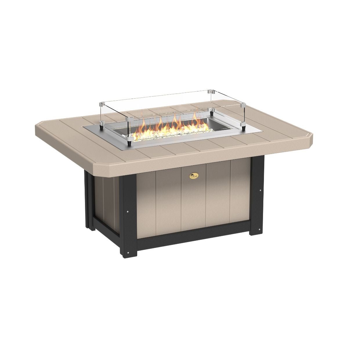 Lumin Classic Fire Pit - 51" Long weatherwood-black