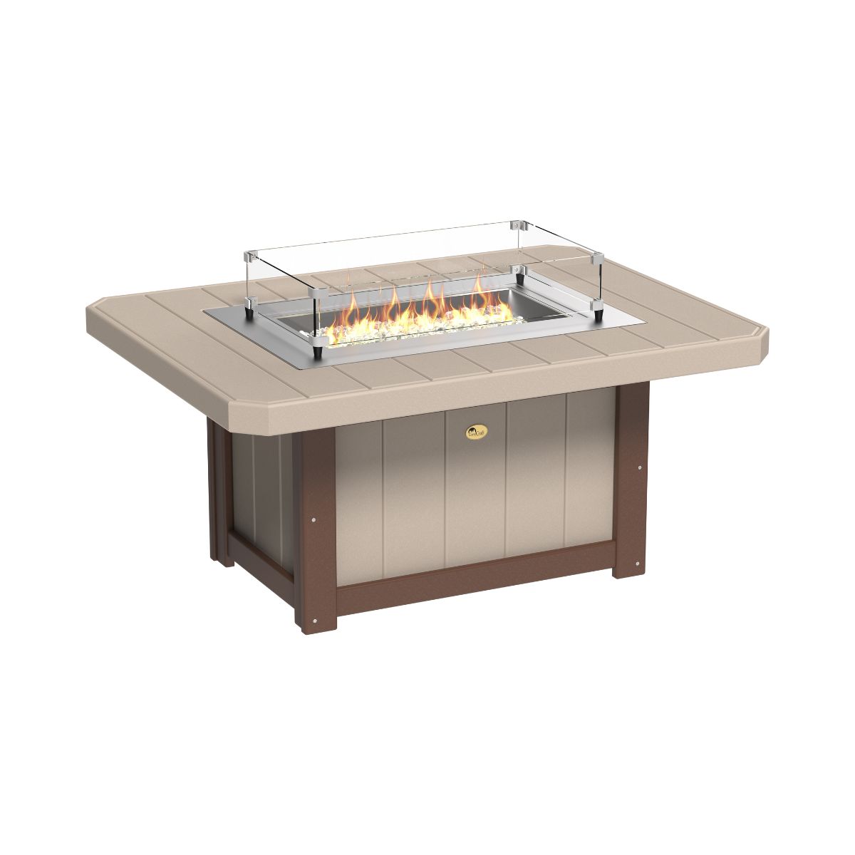 Lumin Classic Fire Pit - 51" Long weatherwood-chestnut-brown
