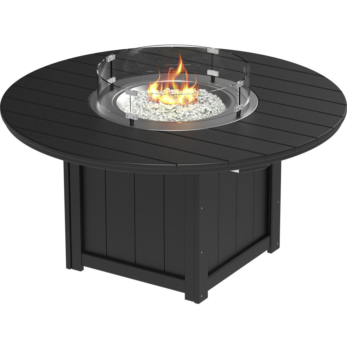Lumin Outdoor Fire Table - 60" Round black Bar Height (42") option3