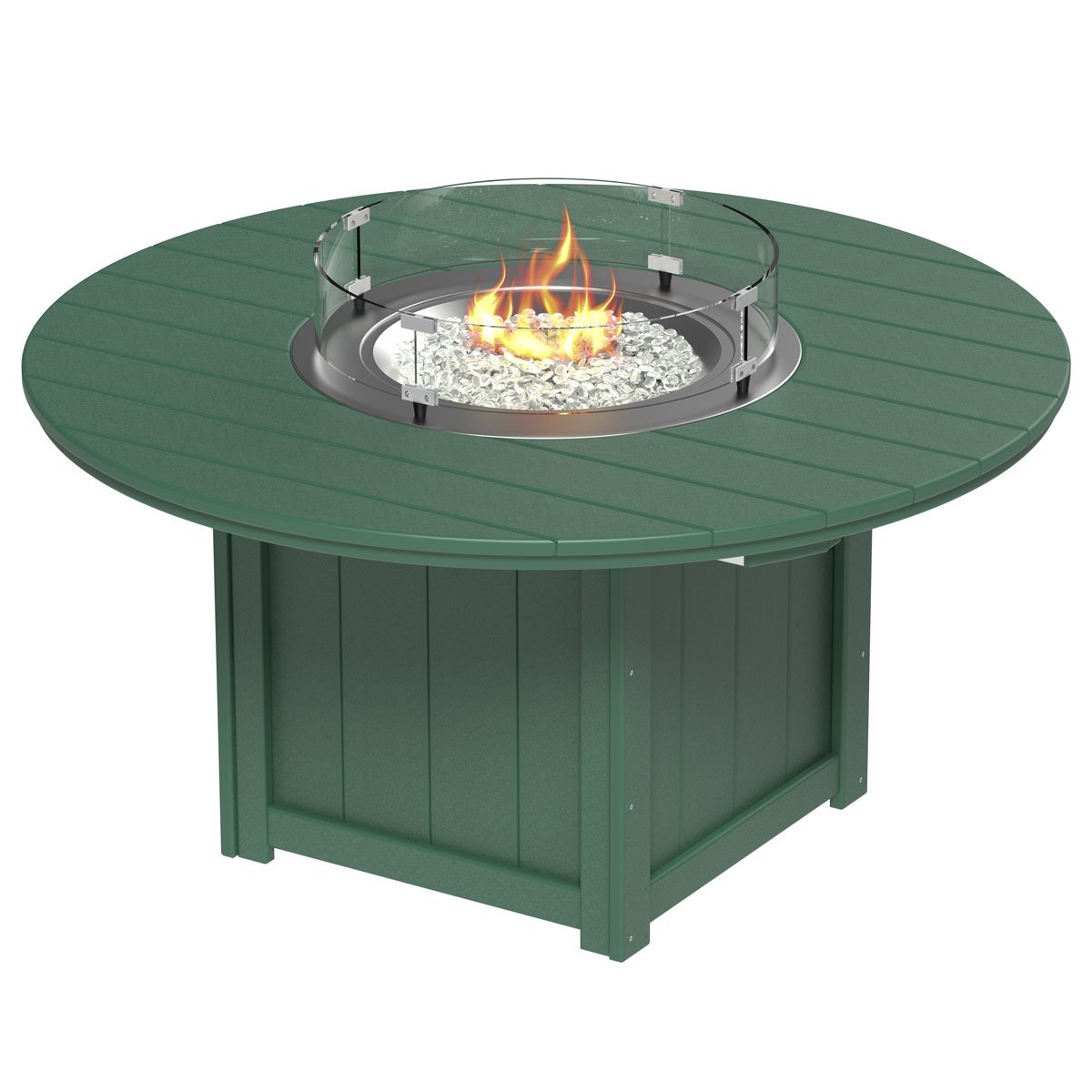 Lumin Outdoor Fire Table - 60" Round forest-green Bar Height (42") option3