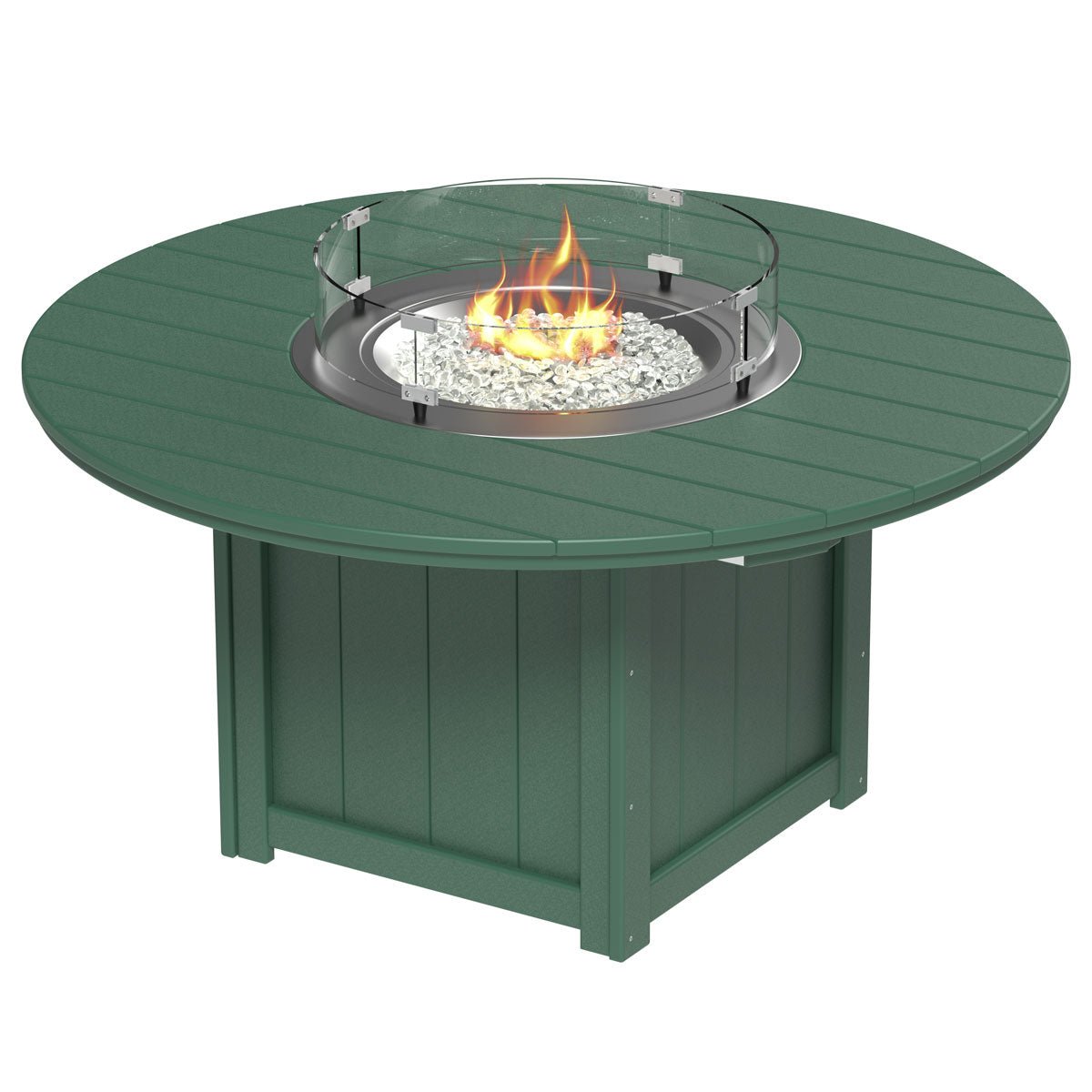 Lumin Outdoor Fire Table - 60" Round forest-green Counter Height (36") option3
