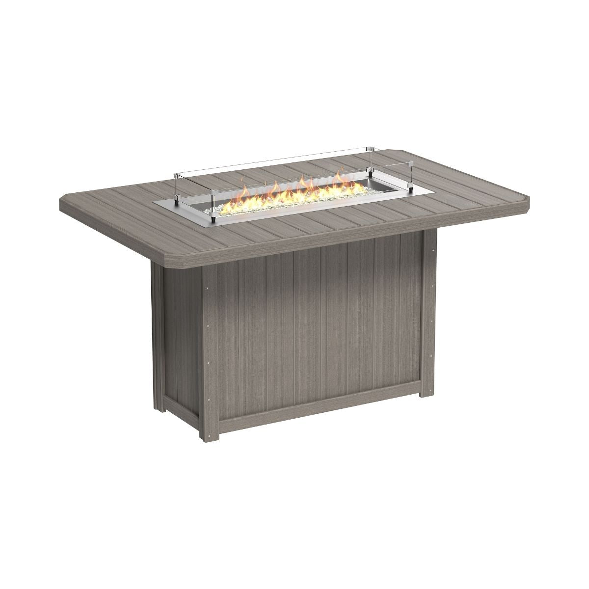 Lumin Outdoor Fire Table - 79" Long coastal-gray Bar Height (42")