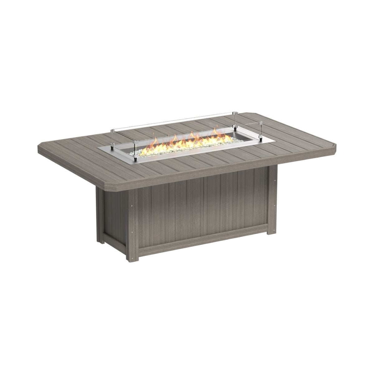 Lumin Outdoor Fire Table - 79" Long coastal-gray Dining Height (30")