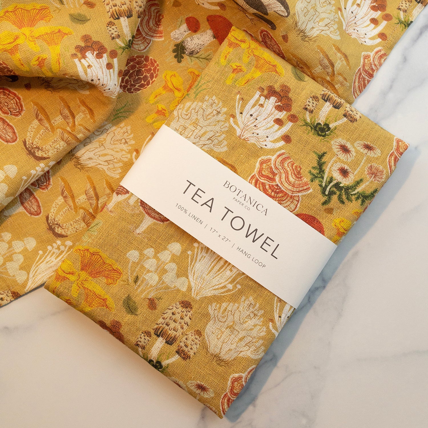 Mushrooms Tea Towel - 100% Linen Dishcloth option3