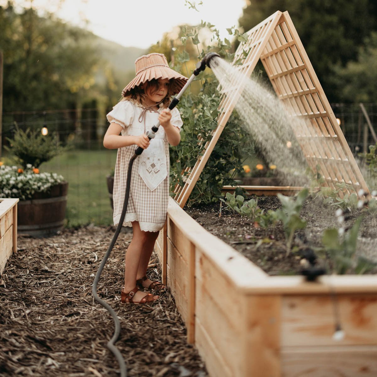 Natural Cedar A-Frame Trellises Small (30" x 42")