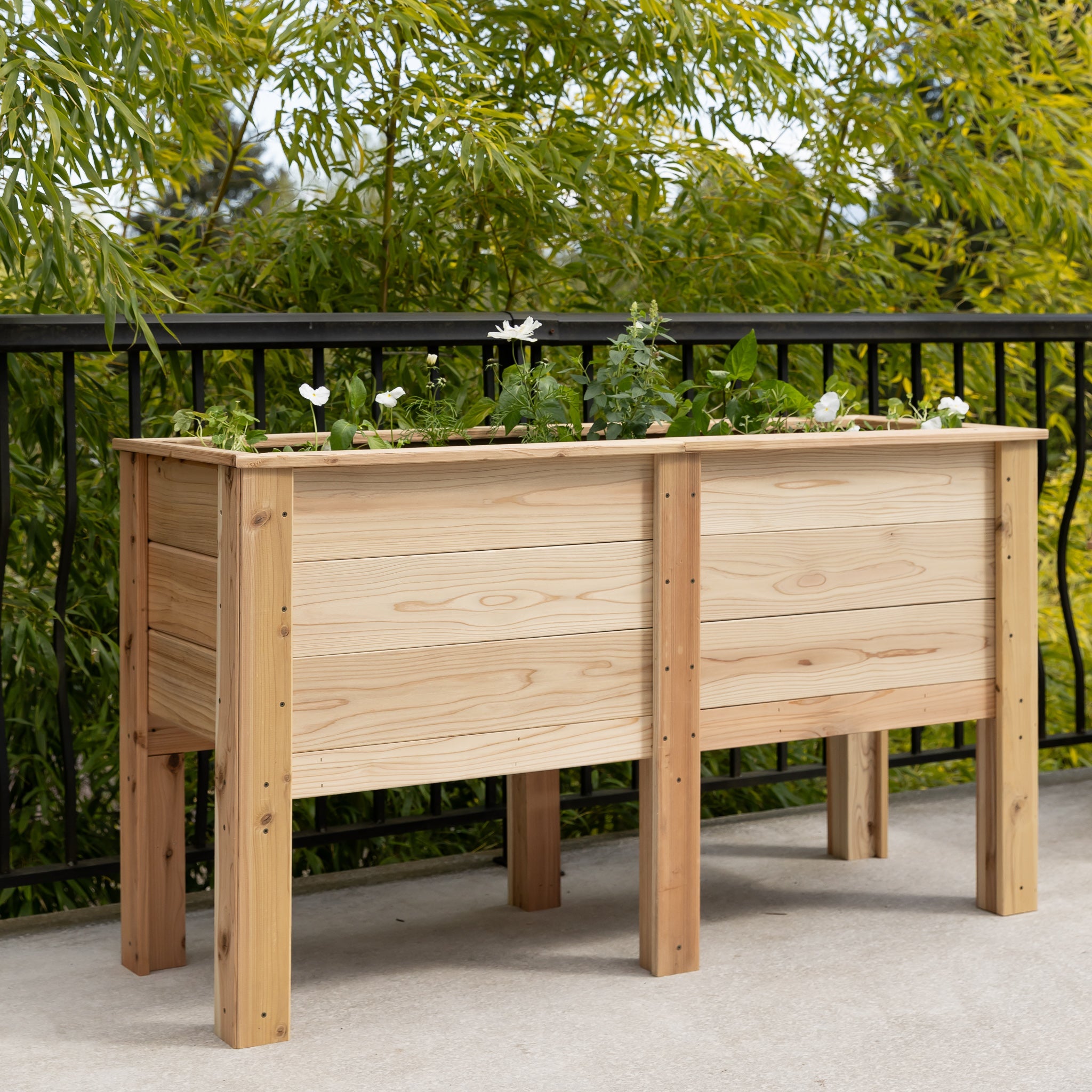 Natural Cedar Elevated Garden Planter 20" 20" option3
