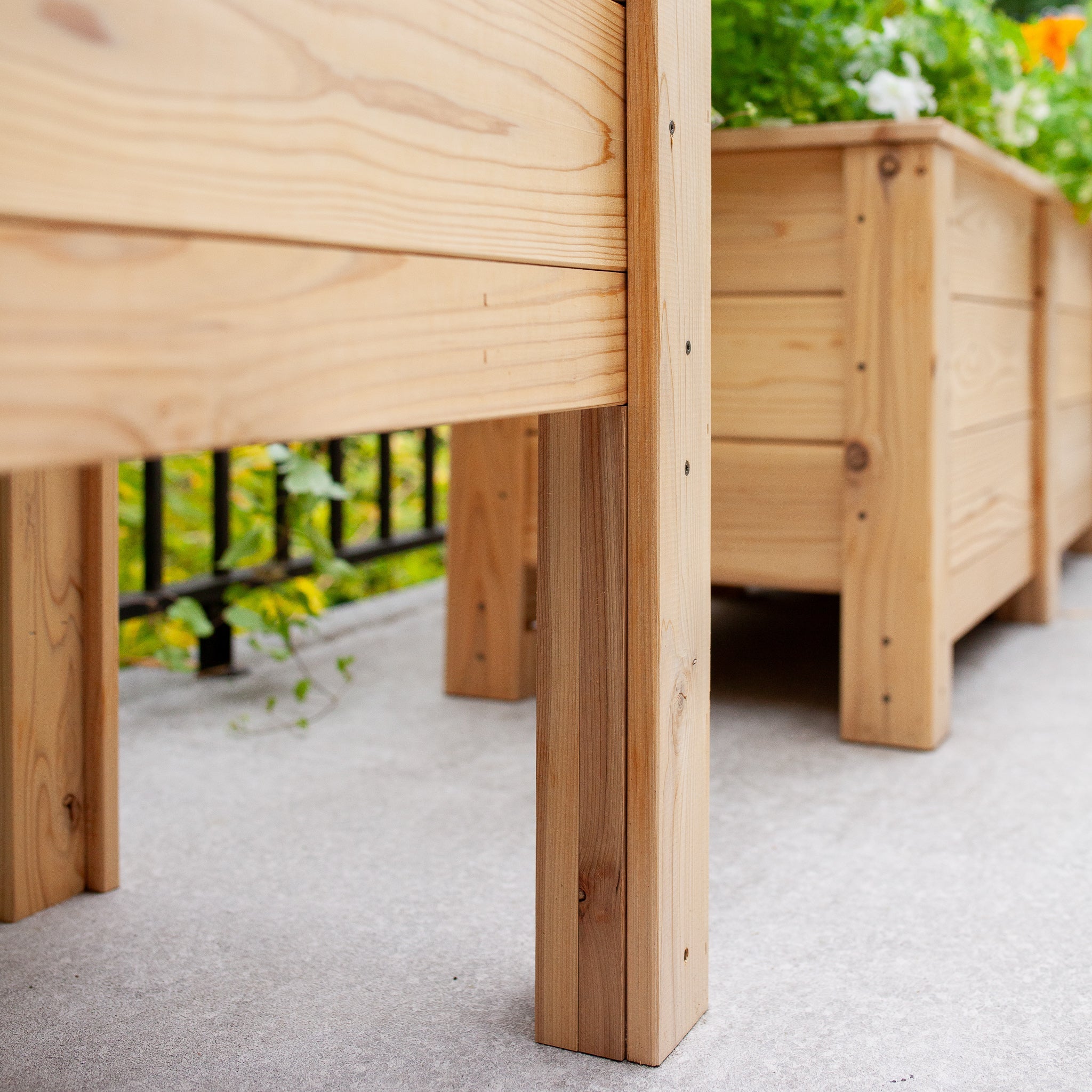 Natural Cedar Elevated Garden Planter 20" 20" option3