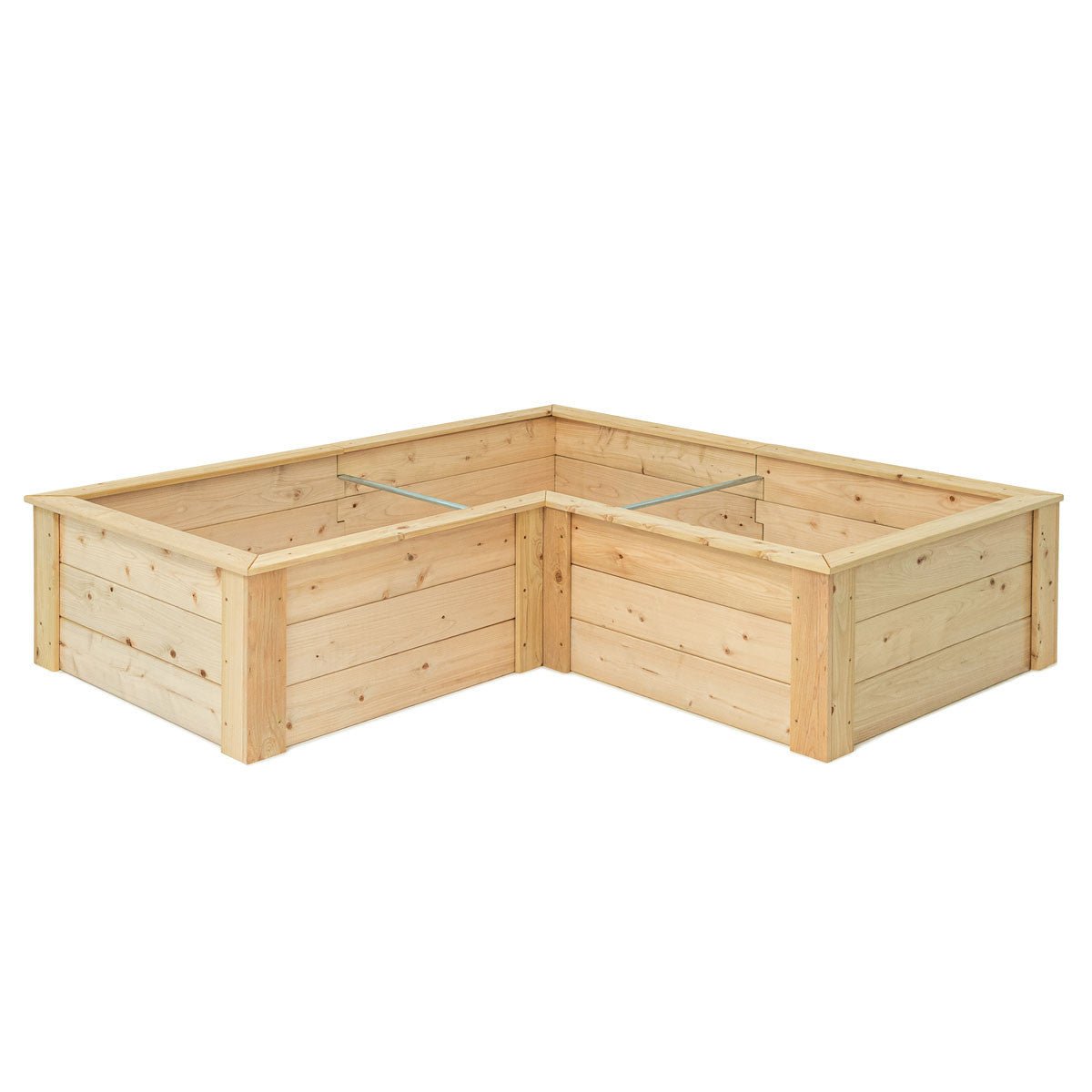 Natural Cedar L-Shaped Raised Garden Beds 2' 4' option3