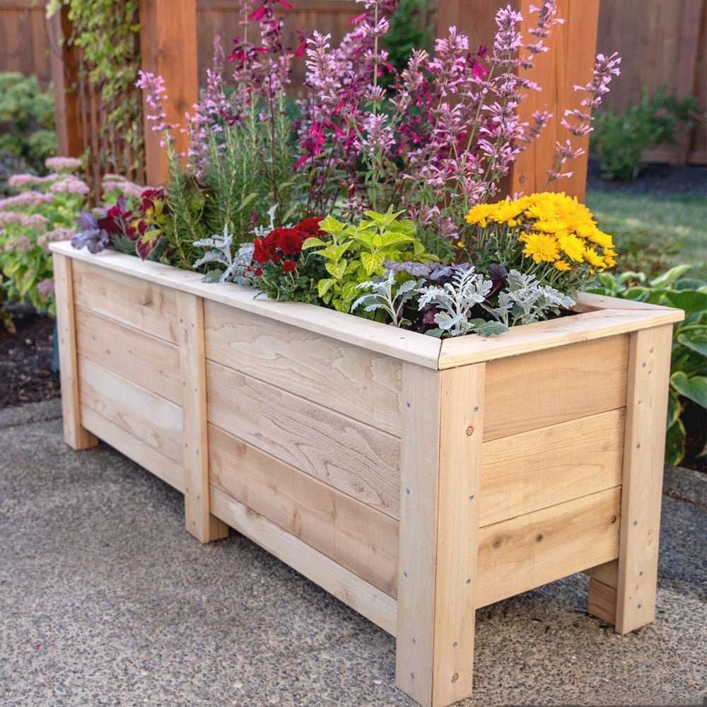 Natural Cedar Planter Boxes 14" 14" option3