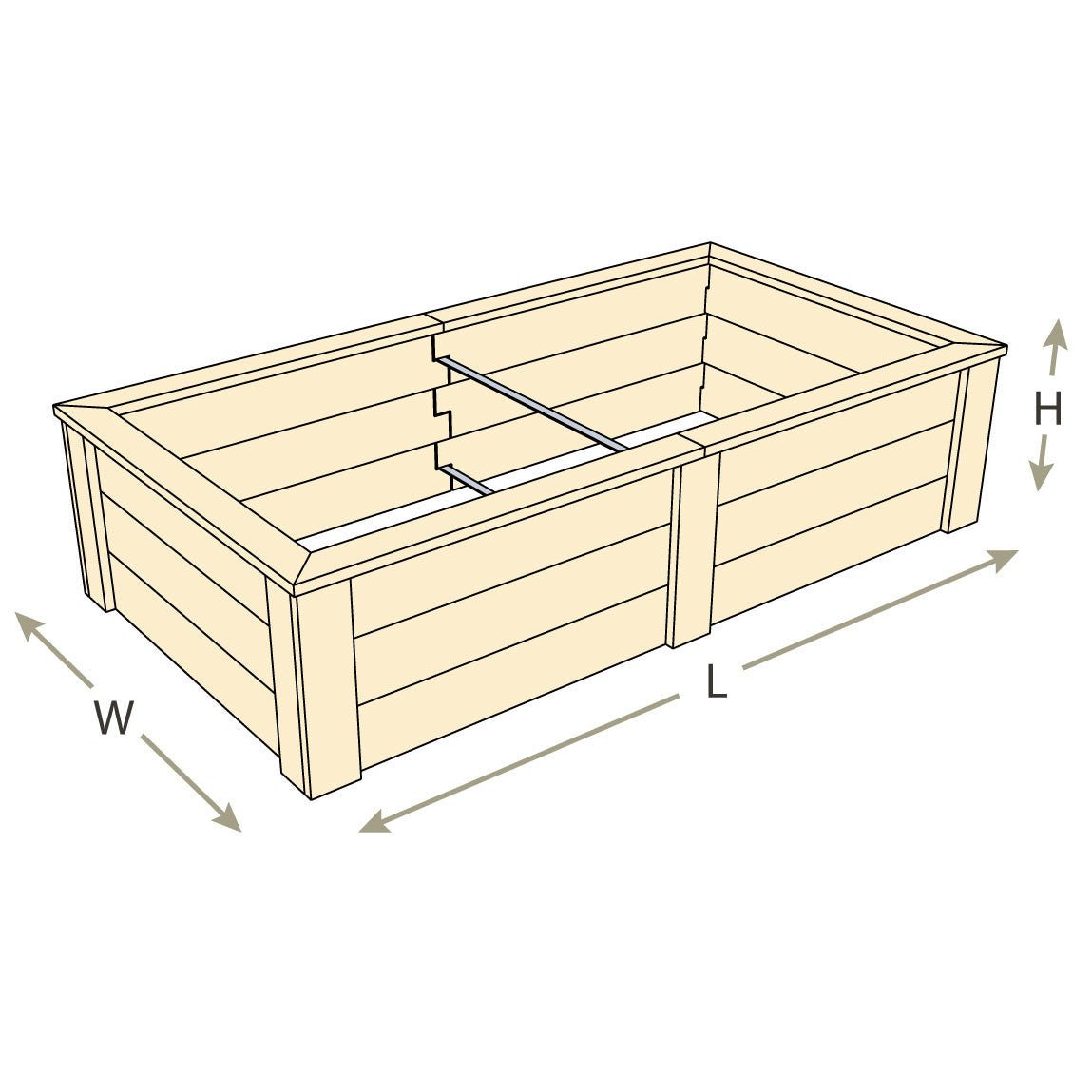 Natural Cedar Raised Garden Beds 2' 2' option3