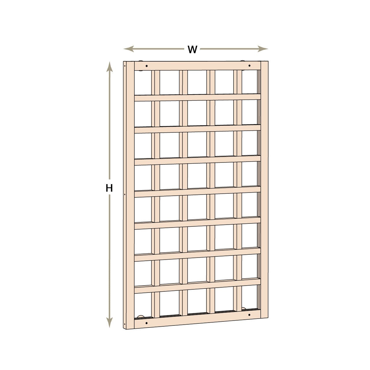 Natural Cedar Wall Mounted Trellises 18" 36"