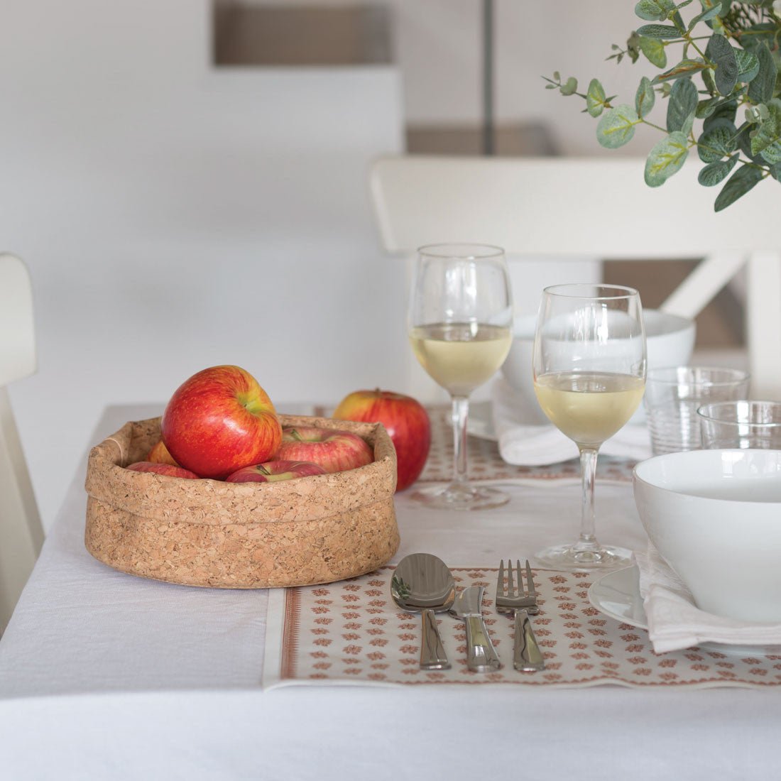 Natural Cork Fabric Bowl Small (8" Diameter)