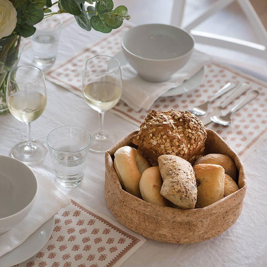 Natural Cork Fabric Bowl Small (8" Diameter)