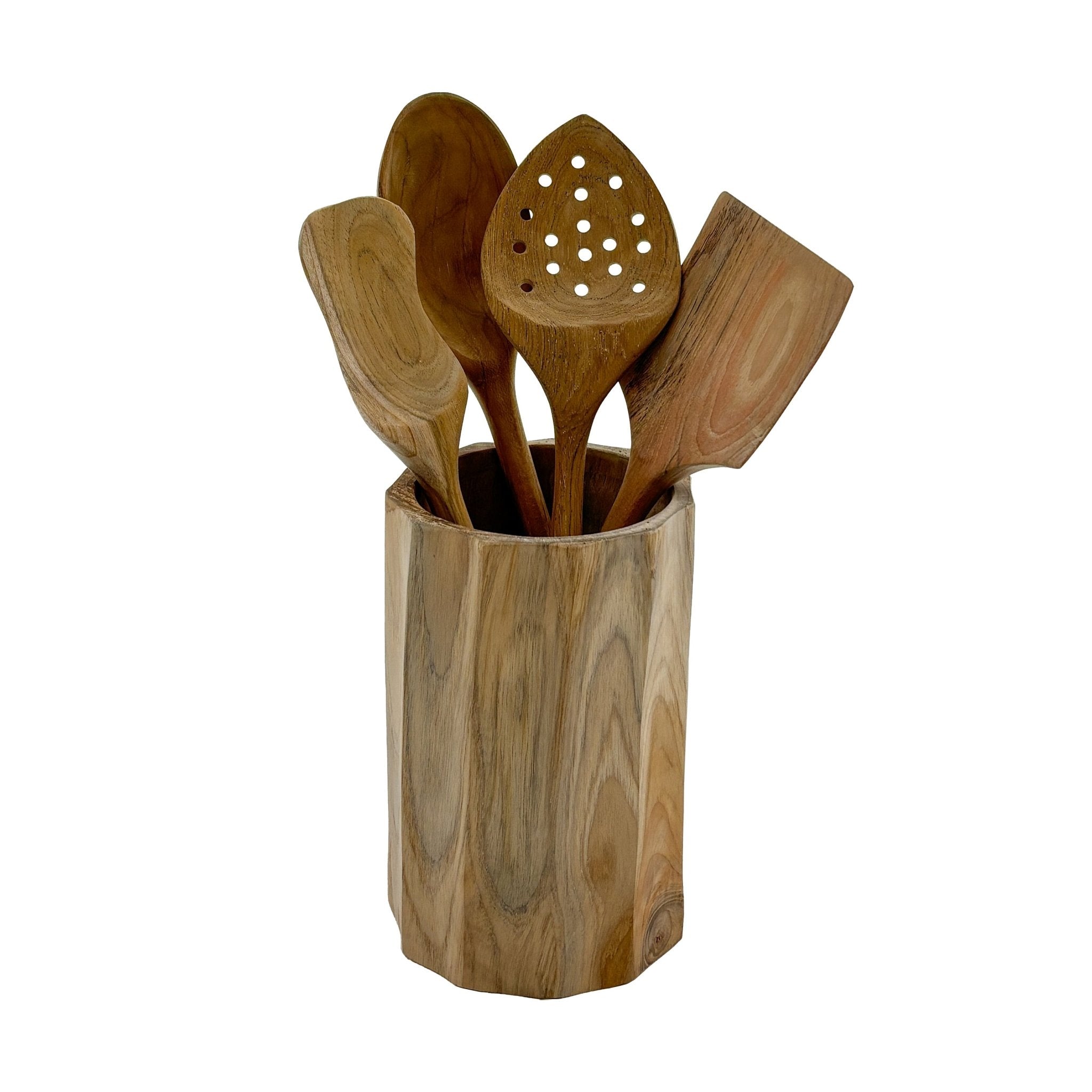 Natural Teak 4-Piece Kitchen Utensil Set
