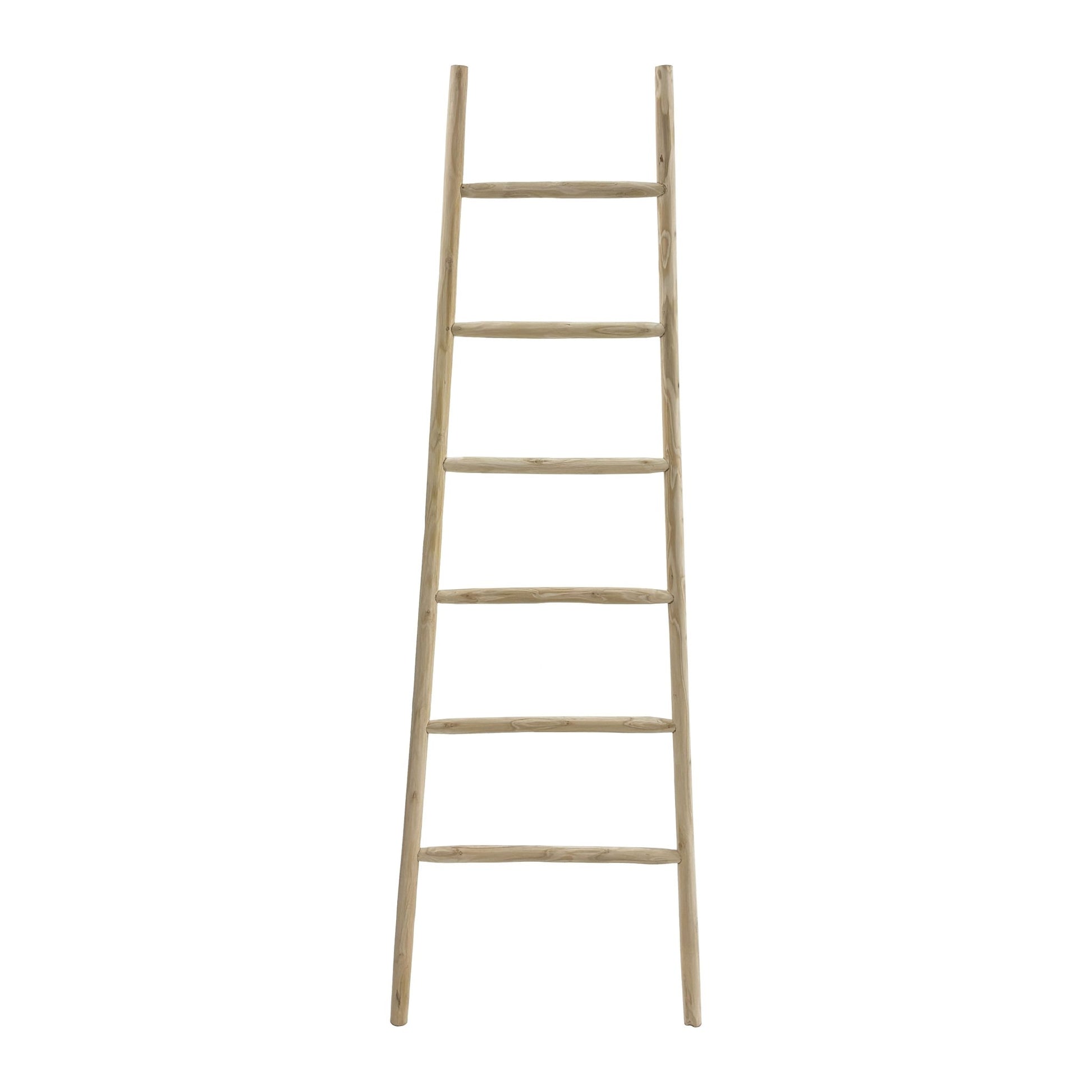 Natural Teak Branch Towel Ladder - 6' Long