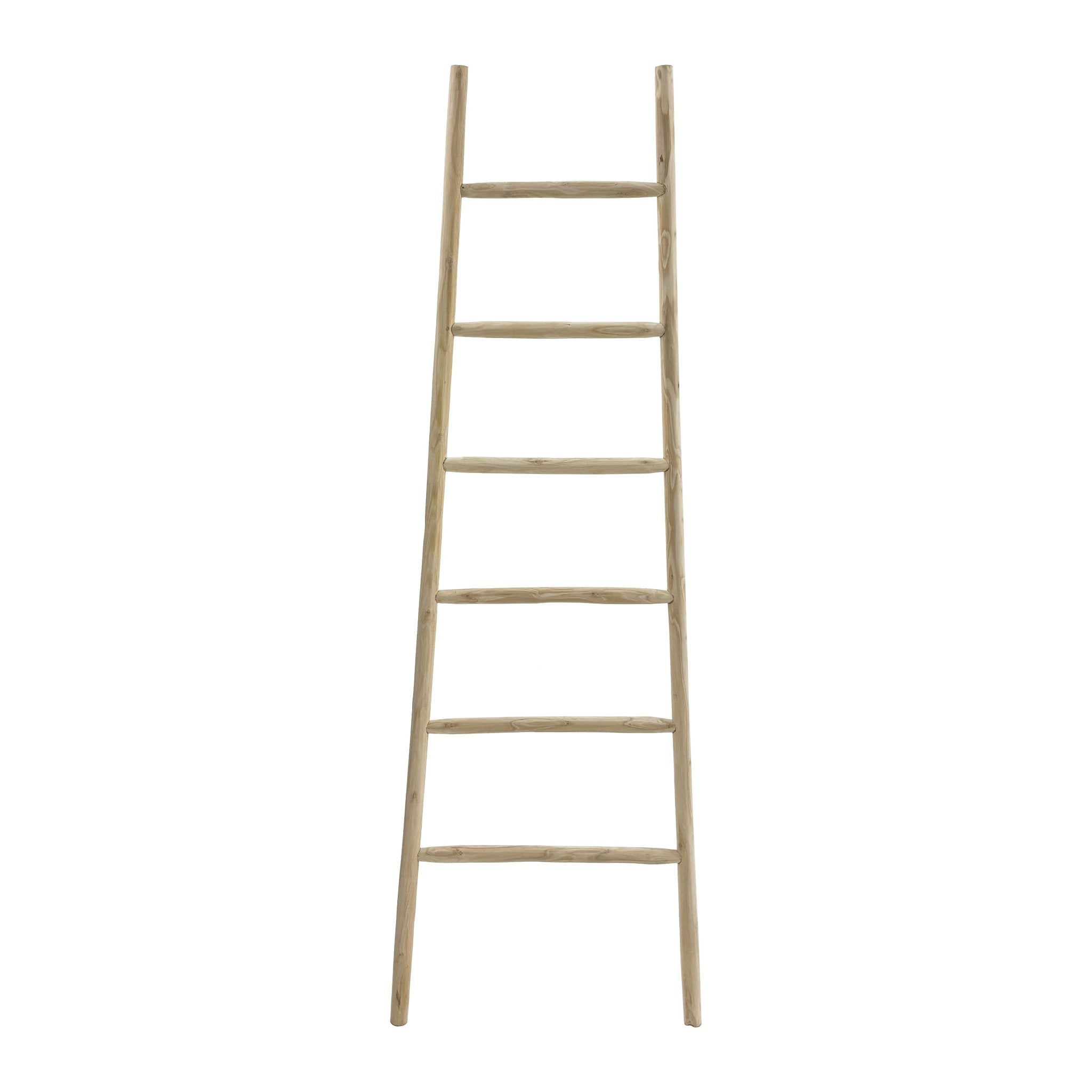 Natural Teak Branch Towel Ladder - 6' Long