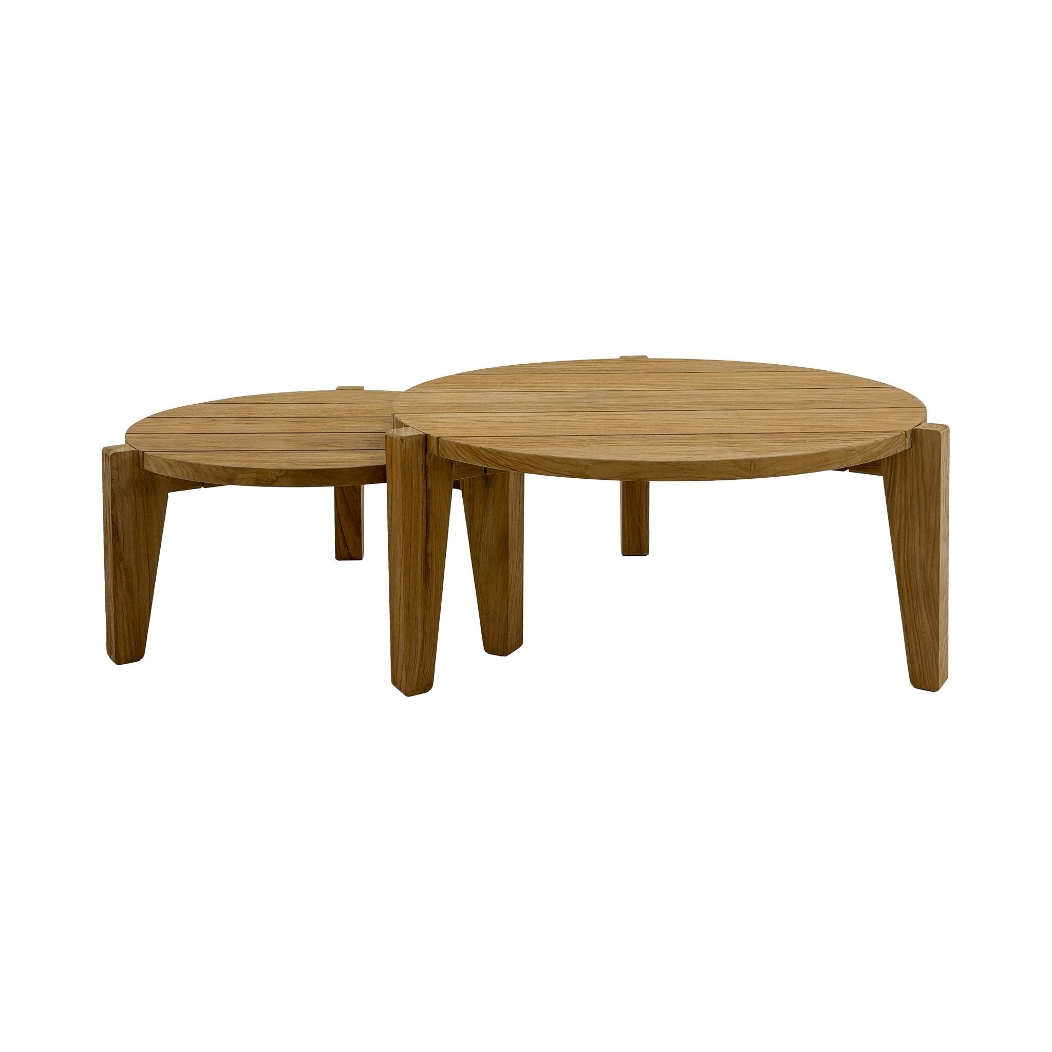 Natural Teak Carlsbad Circular Coffee Table - 23-33" Round 23.5"