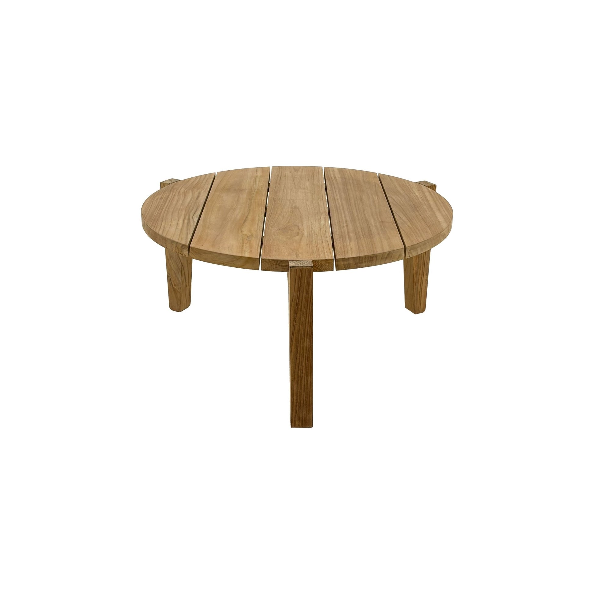Natural Teak Carlsbad Circular Coffee Table - 23-33" Round 23.5"