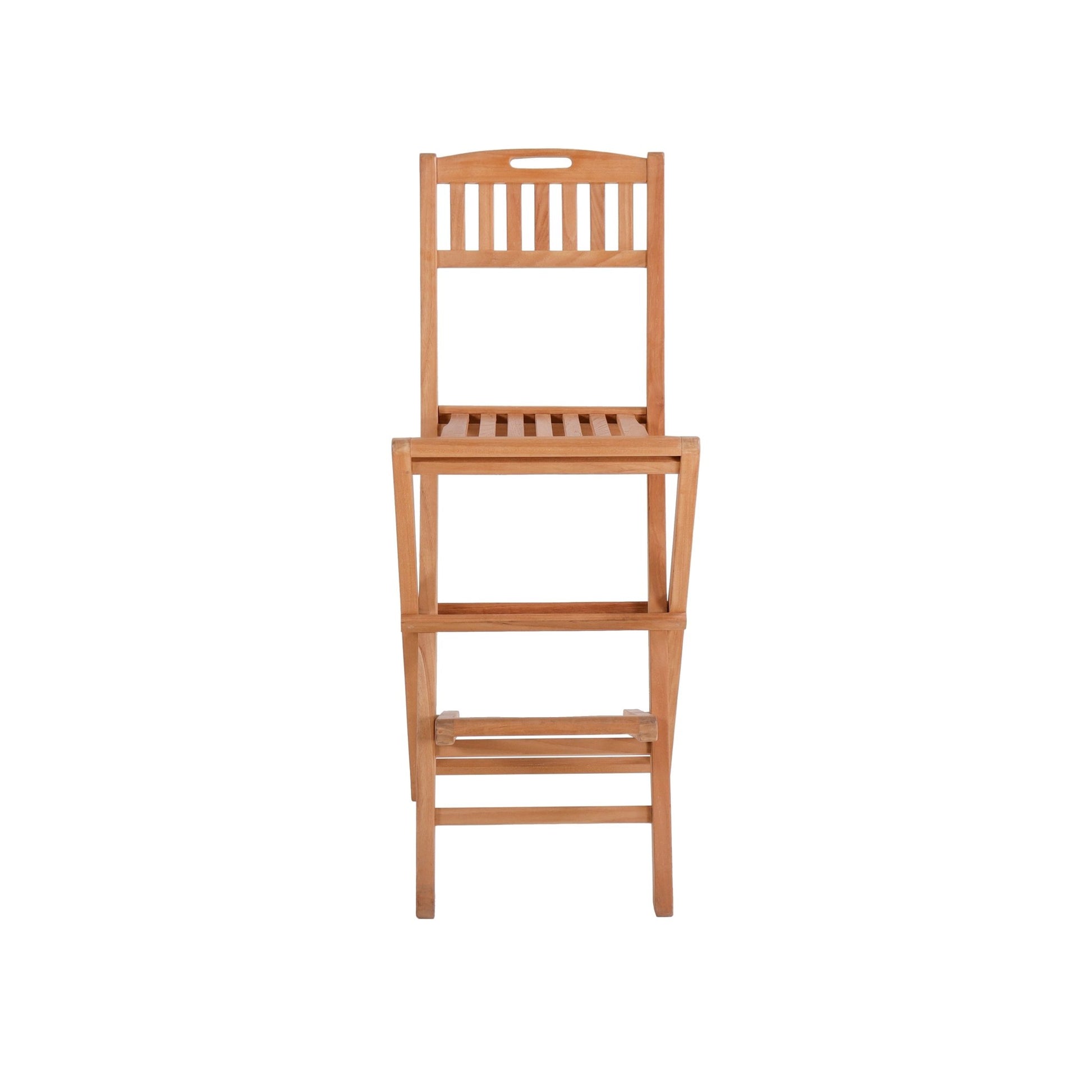 Natural Teak Emmett Outdoor Folding Bar Stool