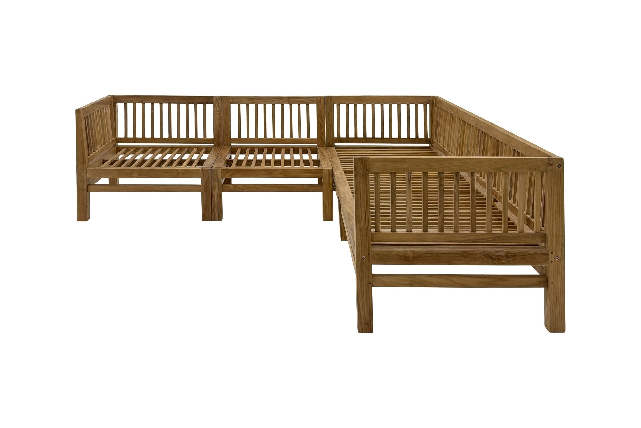 Natural Teak Kauai Outdoor Deep Seating Couch & Accent Chair Set