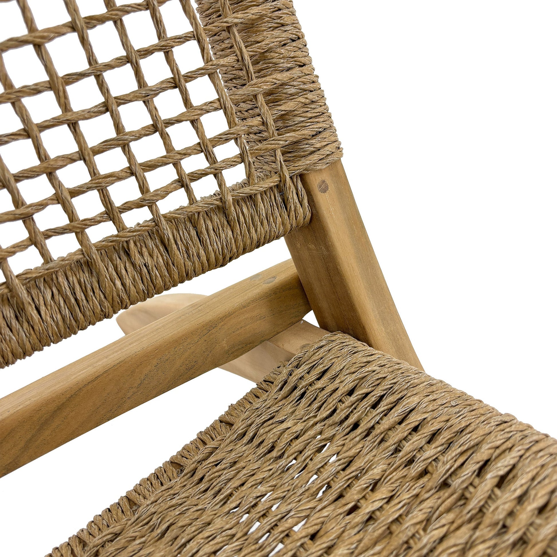 Natural Teak Outdoor Folding Lounge Chair