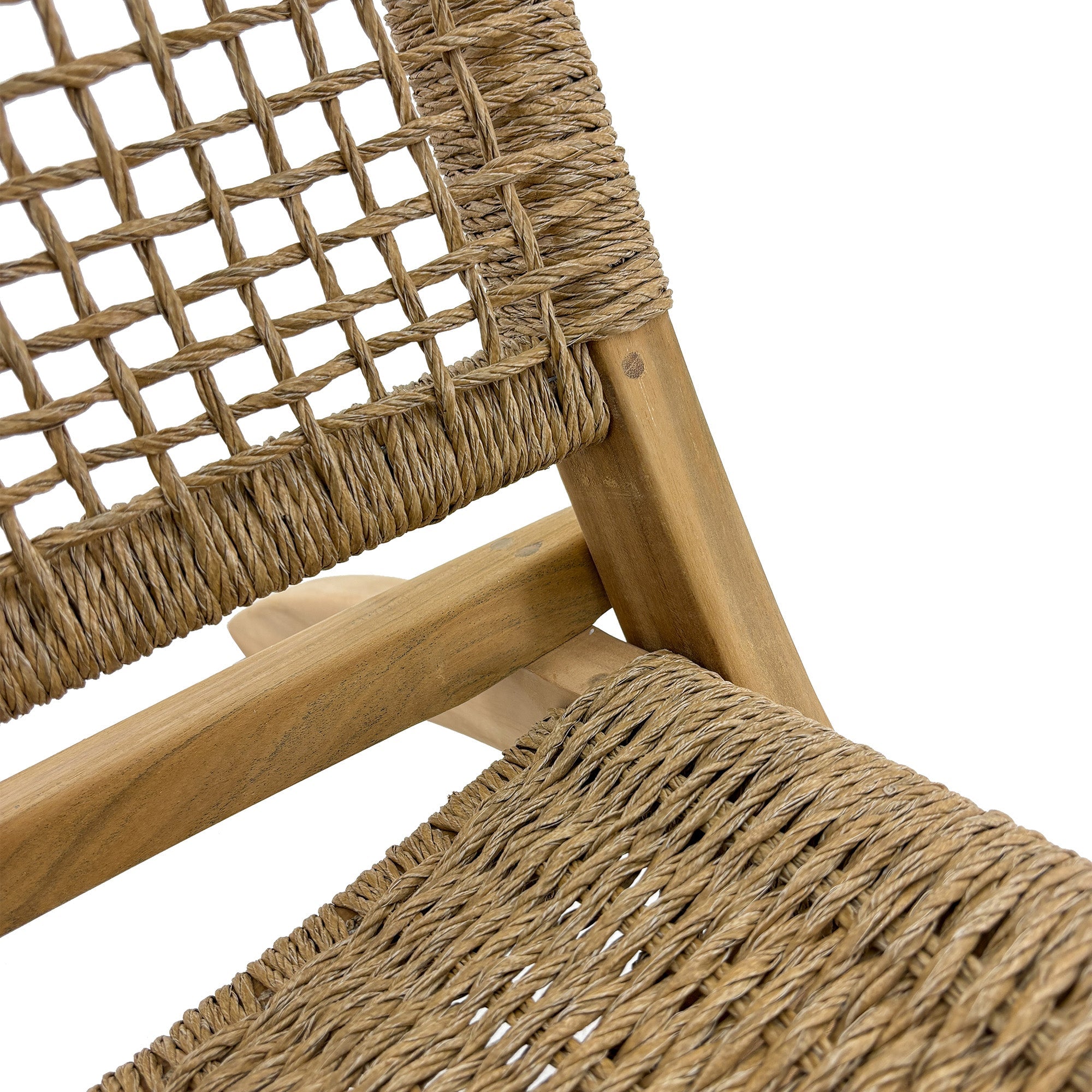 Natural Teak Outdoor Folding Lounge Chair