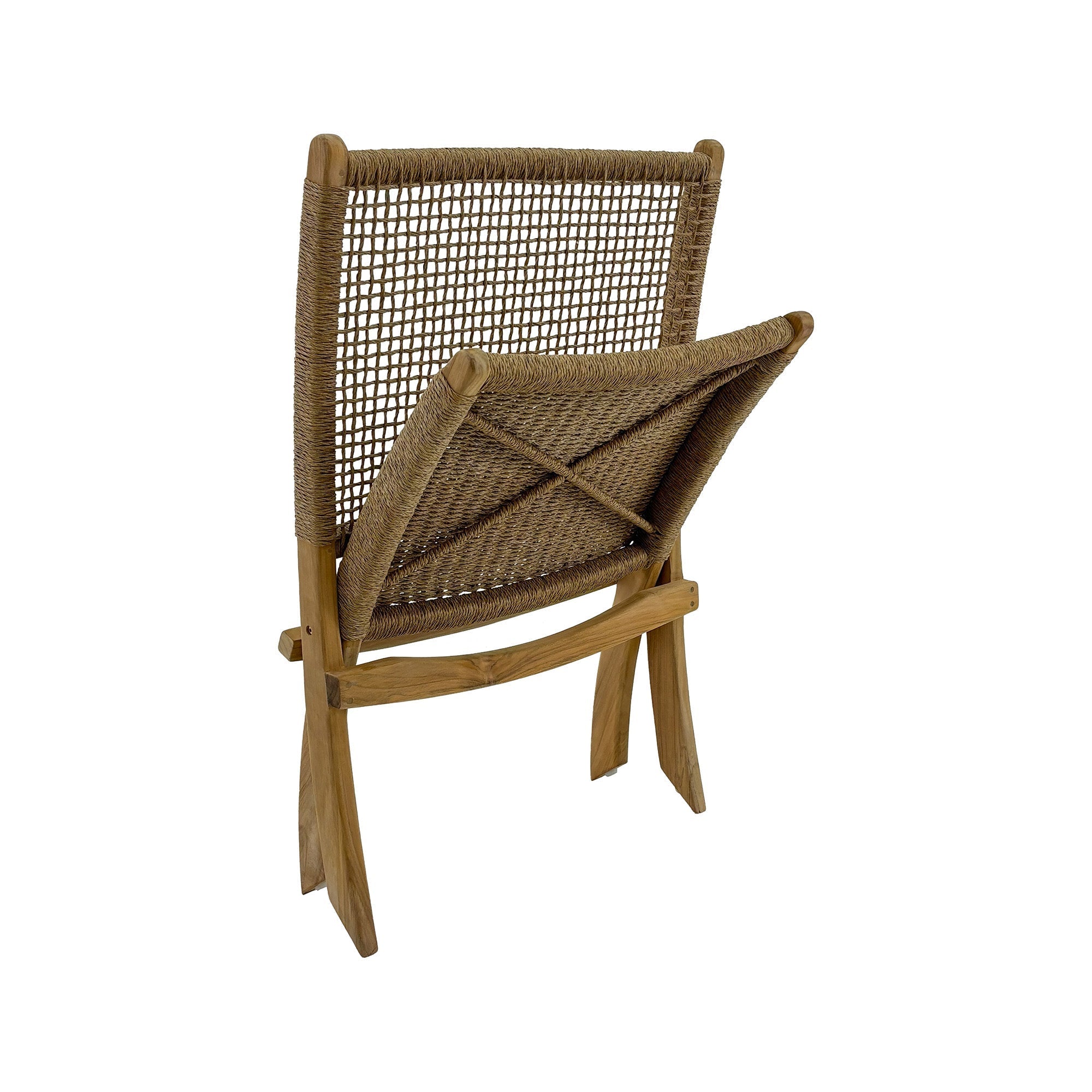 Natural Teak Outdoor Folding Lounge Chair