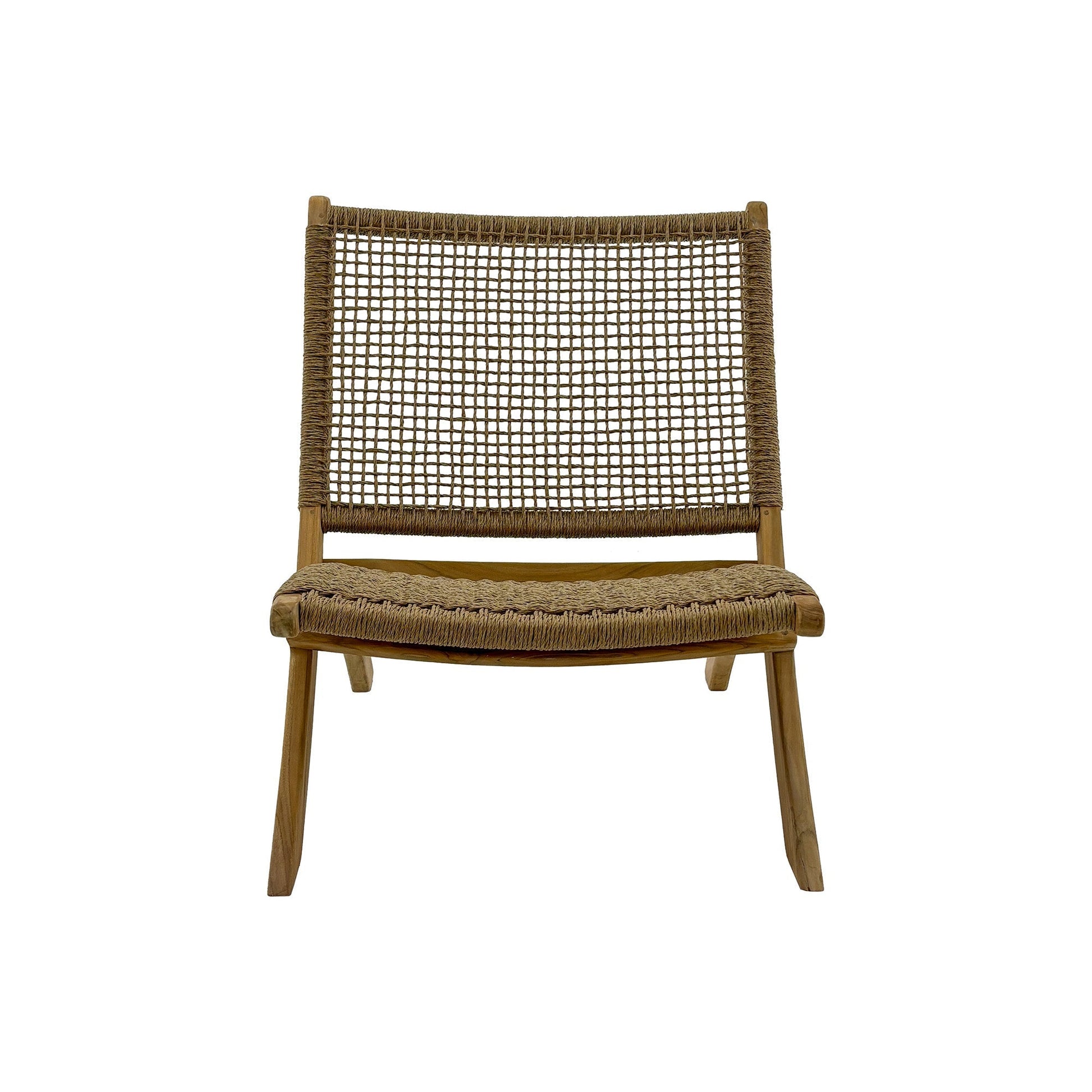 Natural Teak Outdoor Folding Lounge Chair