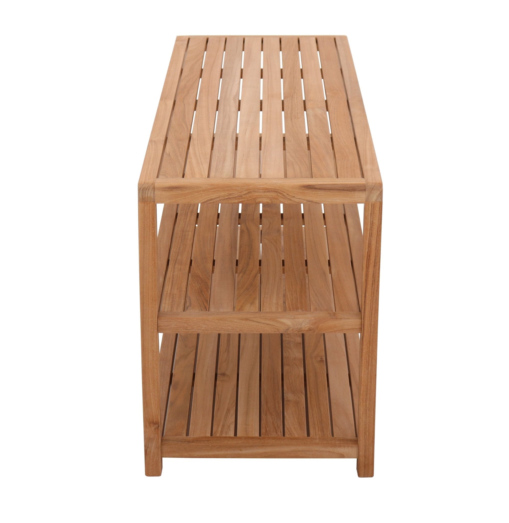 Natural Teak Savannah Sauna Bench With Storage 40"