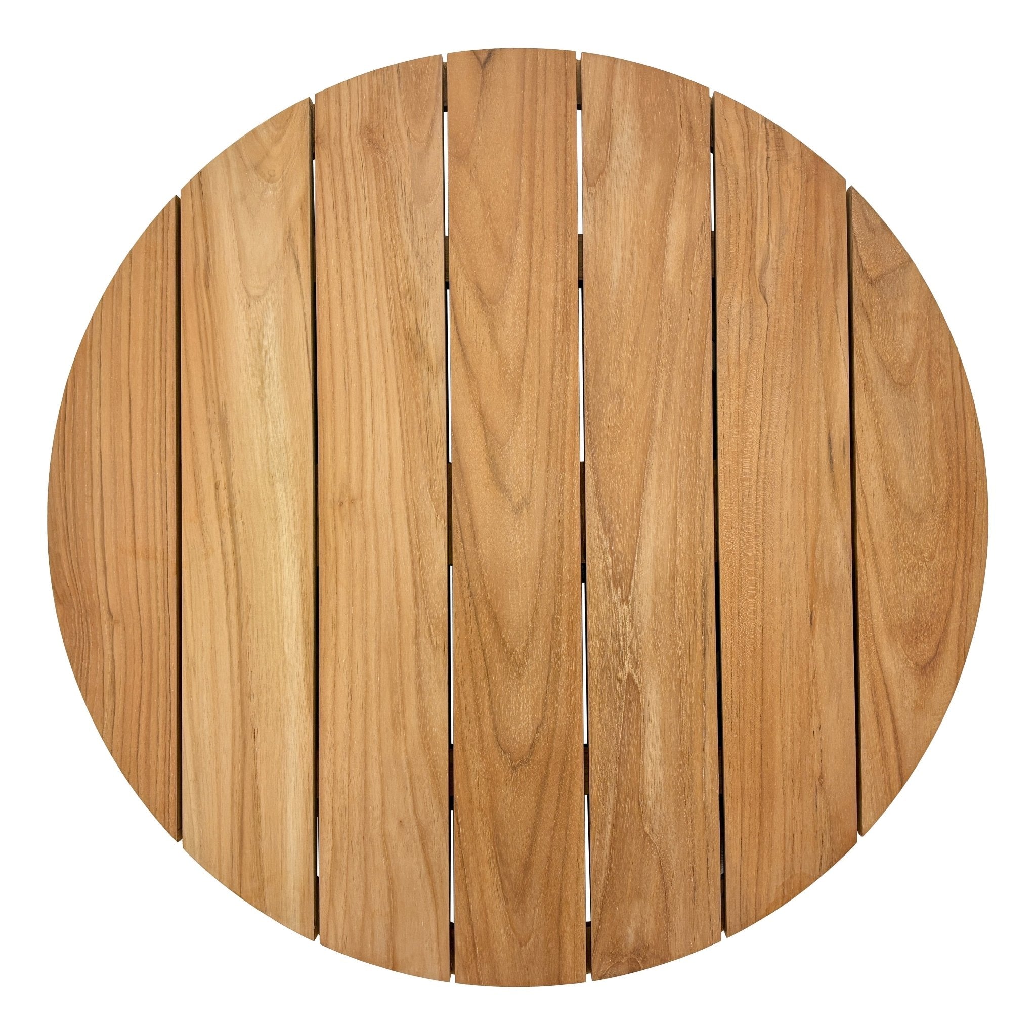 Natural Teak Slatted Lazy Susan - 31" Round