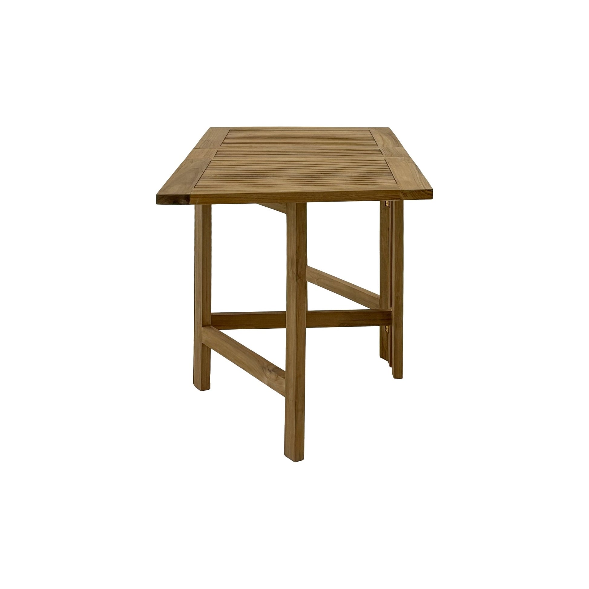 Natural Teak Telluride 4-Person Patio Table - 51" Dual Folding Table