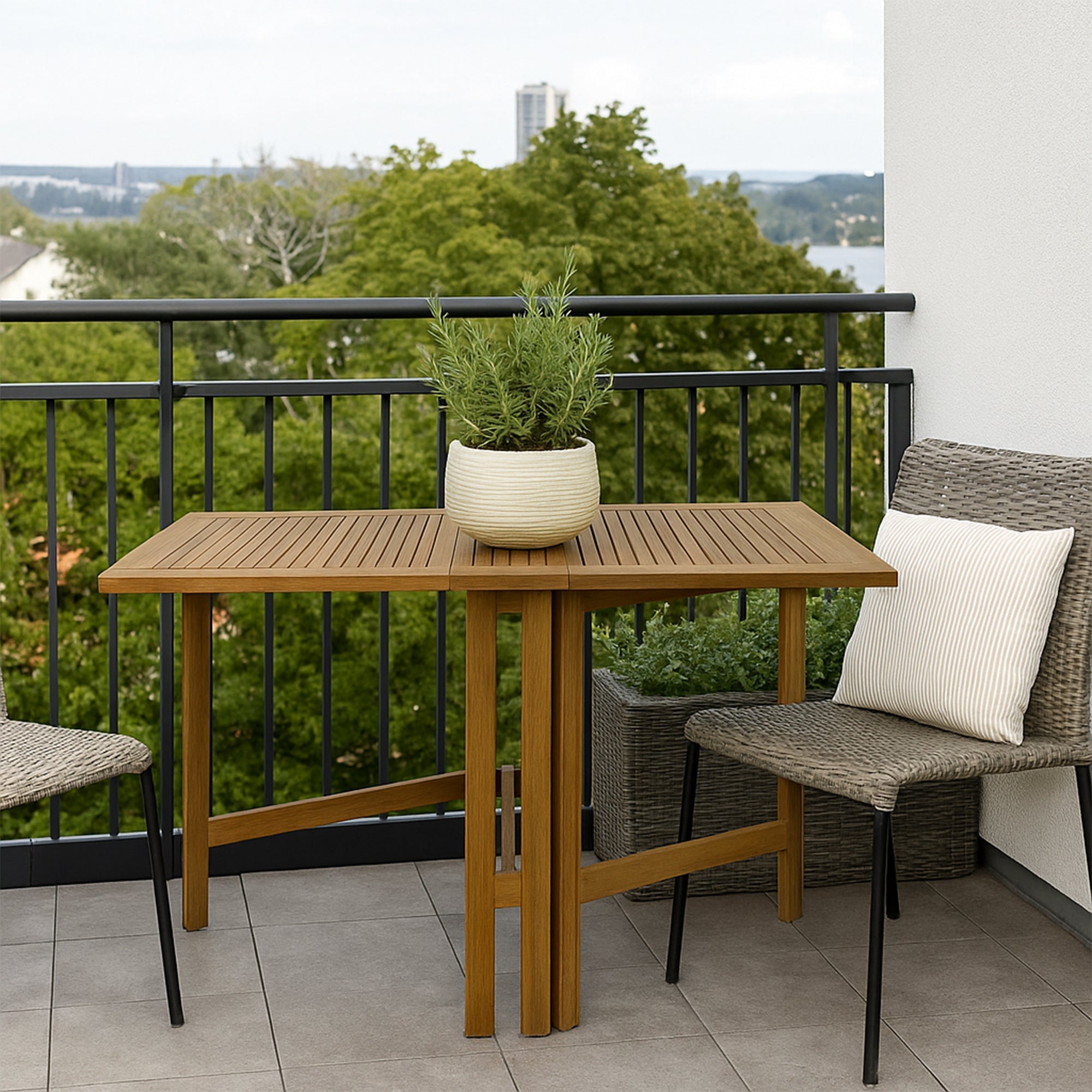 Telluride Teak Folding Patio Table, 51