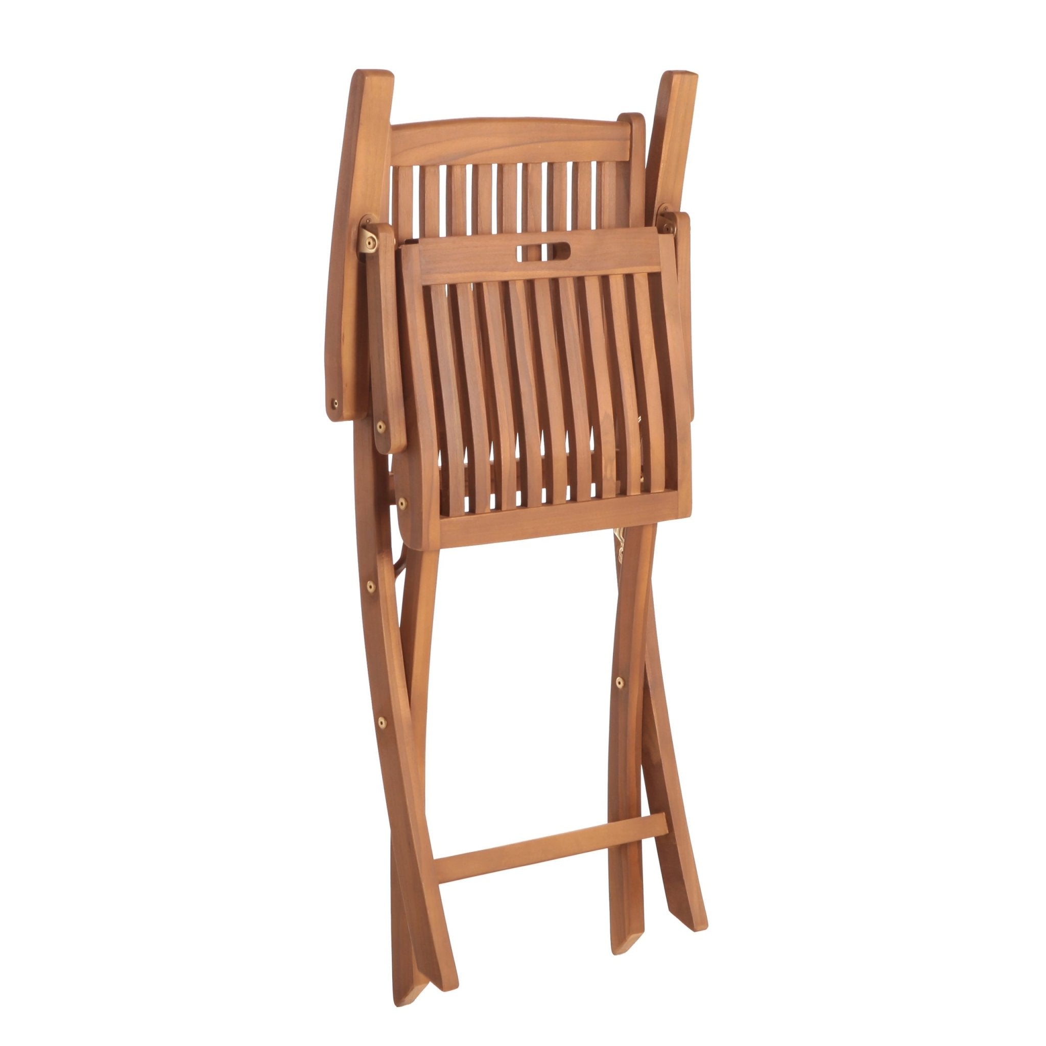 Natural Teak Telluride Outdoor Folding Patio Arm Chair